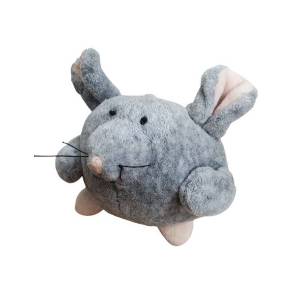 RARE Jellycat Tiny Ping Pong Mouse Mini Doormouse Plush Gray Pink Tail 2" - Picture 7 of 16